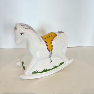 Waechtersbach Vintage Ceramic Rocking Horse Piggy Bank